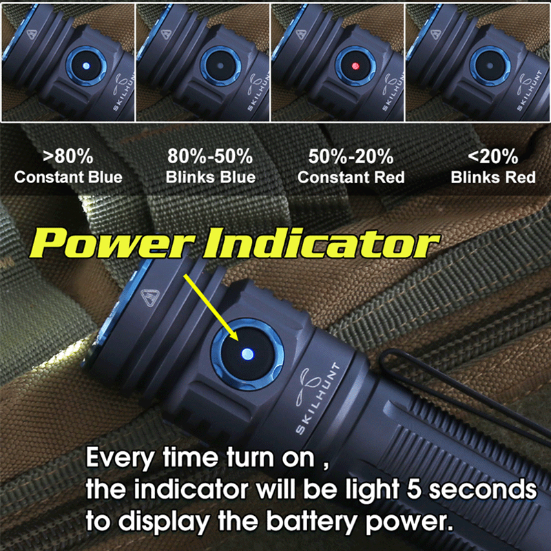 M300 - 2700 Lumens - 21700 Battery - Magnetic USB Rechargeable - CREE XHP50.3 HI Cool White 6500K